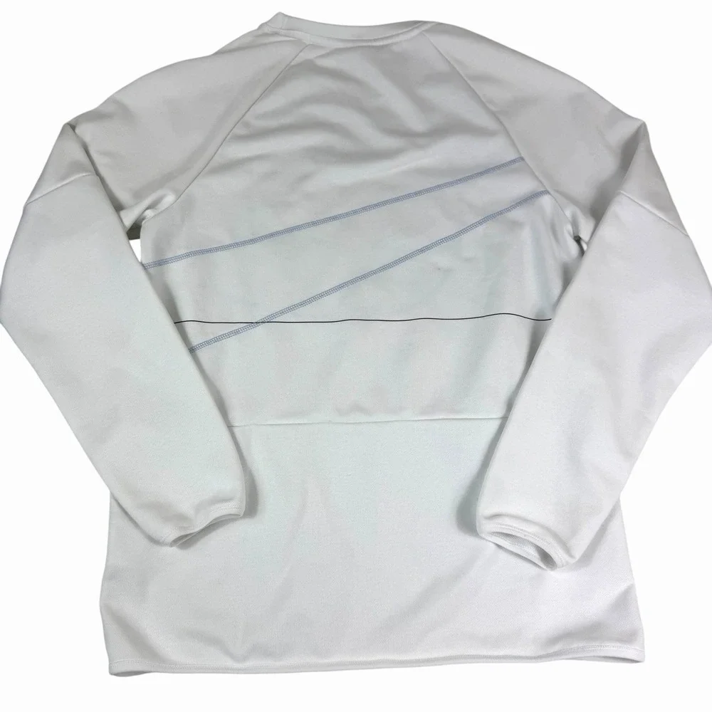 Nike Dri-FIT Long-Sleeve Fleece Fitness Top Shirt White DQ6622-121 Men's Size Sm